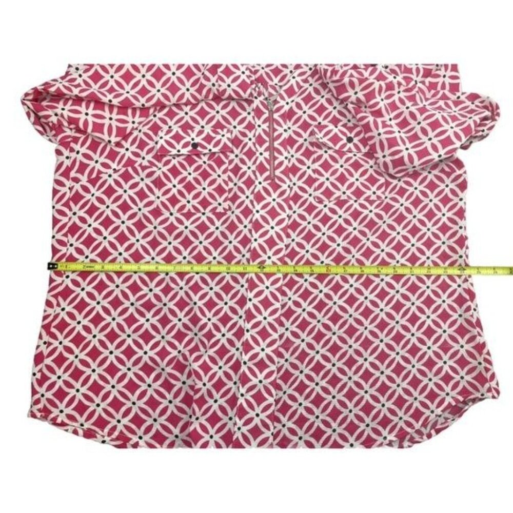 STUDIO WORKS Woman 2X Blouse Pink Front ZIP & 2 Pocket - Picture 6 of 15